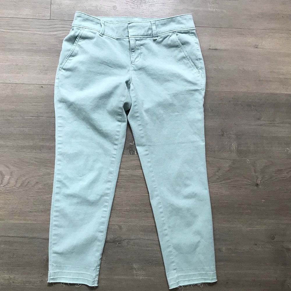 NWT LOFT Distressed hem cropped pants
